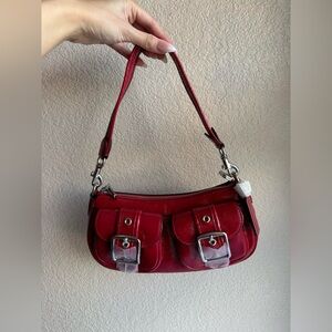 Coach Red Ashton Baguette